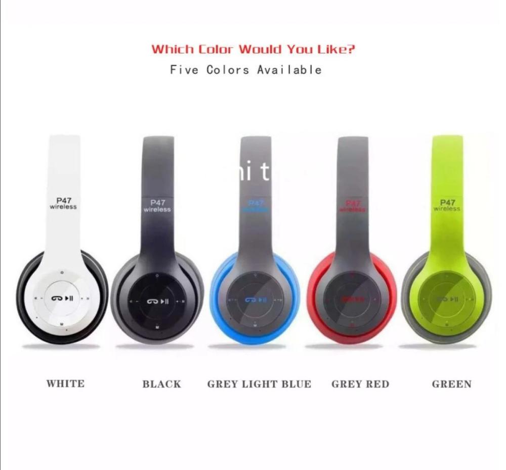 Wireless Stereo Bluetooth Headphones 4.2–5.0 – Multi Color Bass Headset with FM & AUX