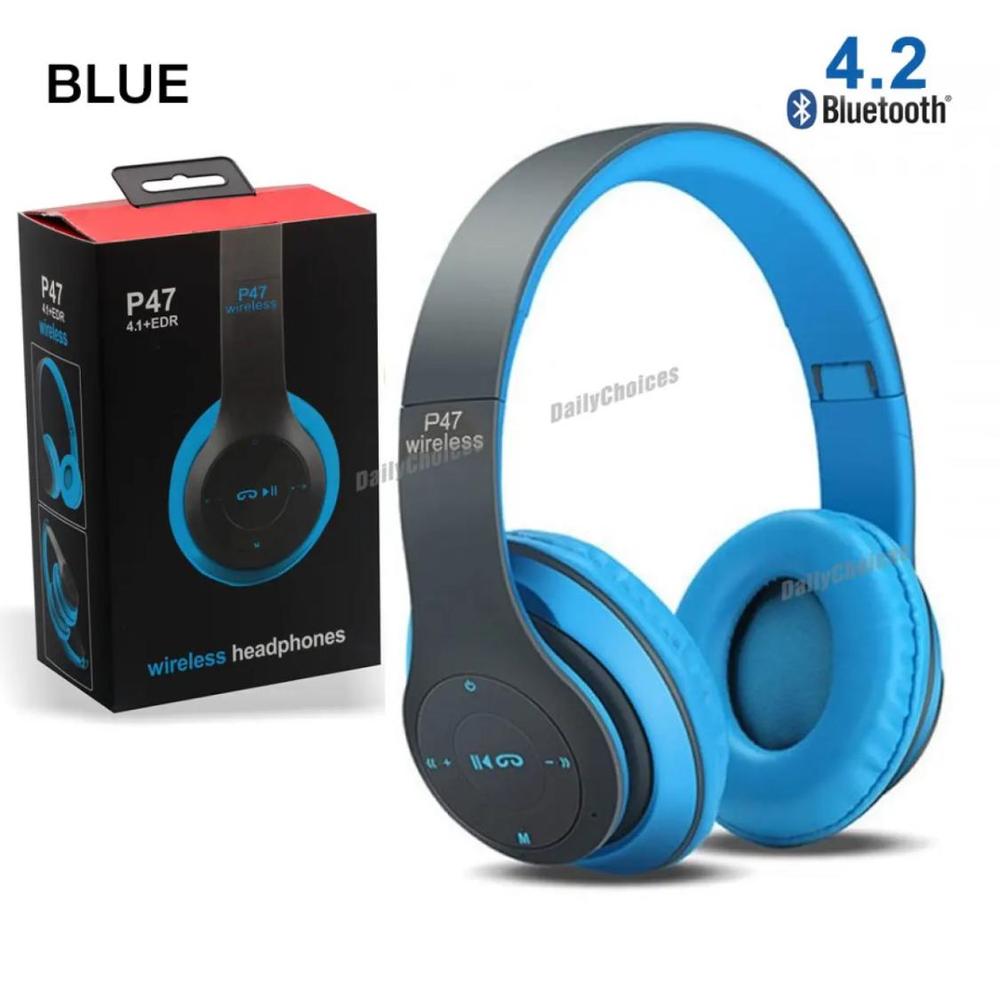 Wireless Stereo Bluetooth Headphones 4.2–5.0 – Multi Color Bass Headset with FM & AUX