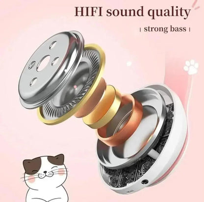 Cat Ear LED Wireless Headphones for Teens – RGB Light Bluetooth Cute Gaming Headset