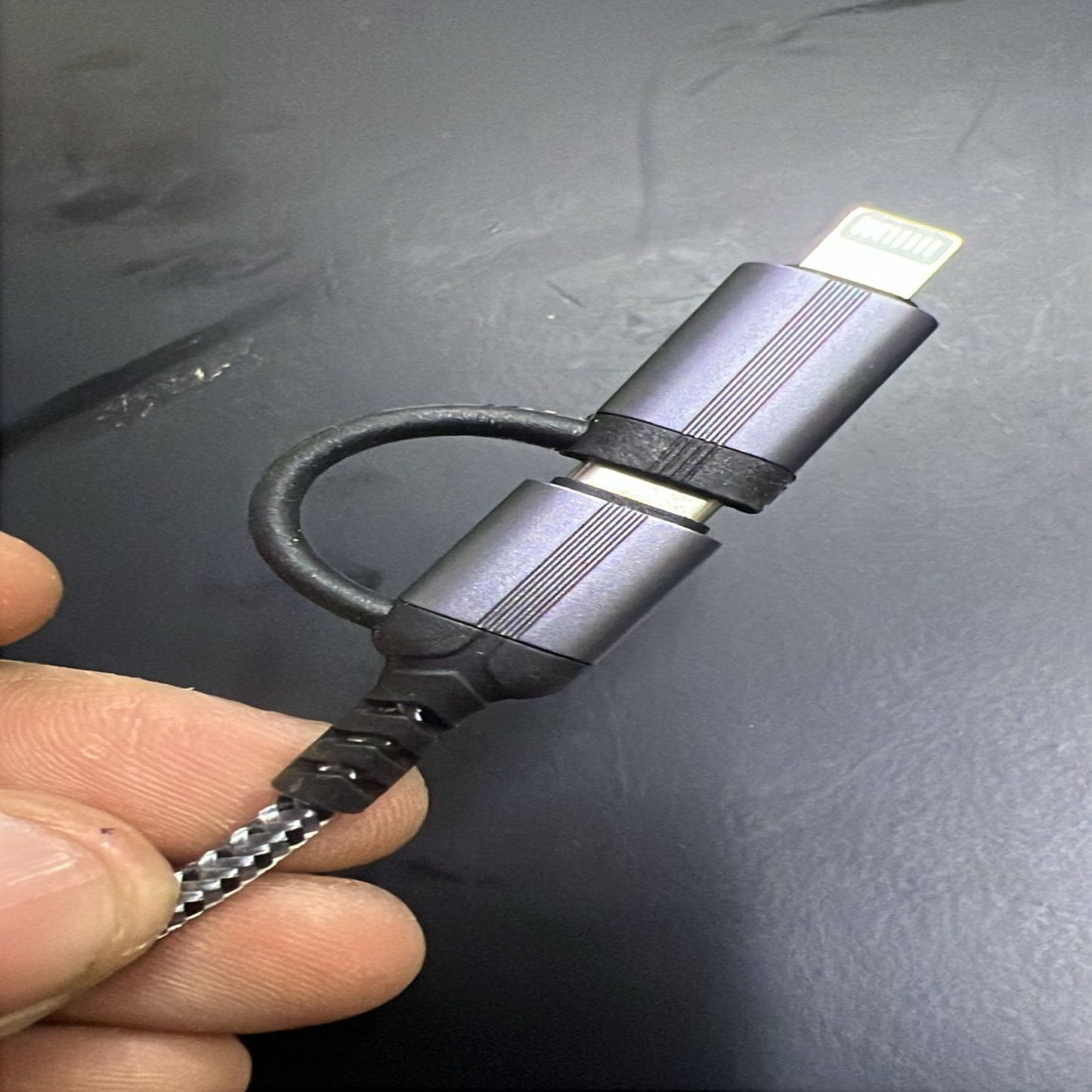 2-in-1 Type-C & Lightning to 3.5mm Headphone Jack Adapter for iPhone & Android